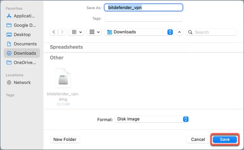 Bitdefender VPN Installation process screenshot.