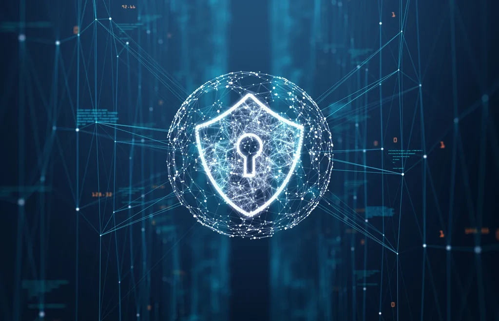 Cyber security network concept.