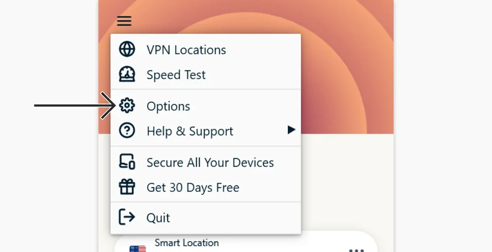 Split tunneling on ExpressVPN.