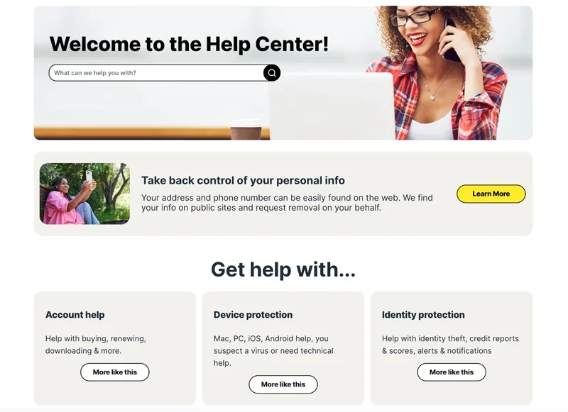 Norton Help Center.