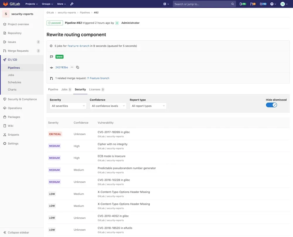 GitLab interface.