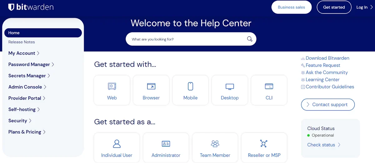 Bitwarden Online Help Center